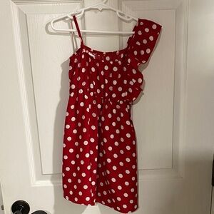 PatPat Red and White Polka Dot Kids Dress